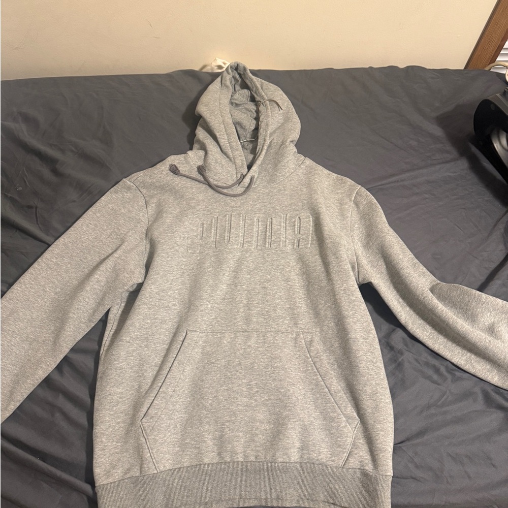 PUMA Men's Light Gray Hoodie